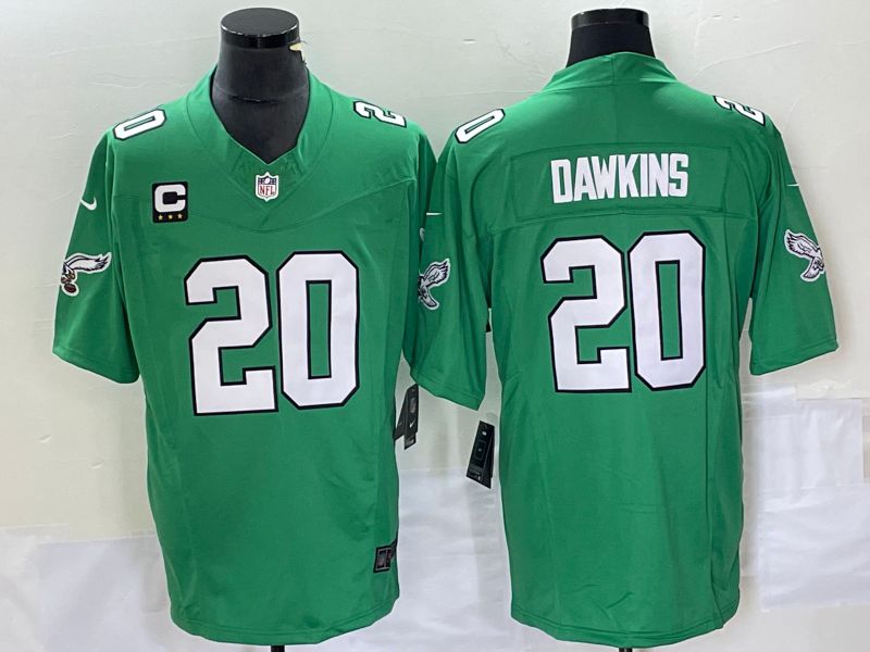 Men Philadelphia Eagles #20 Dawkins Green Nike Throwback Vapor Limited NFL Jerseys->philadelphia eagles->NFL Jersey